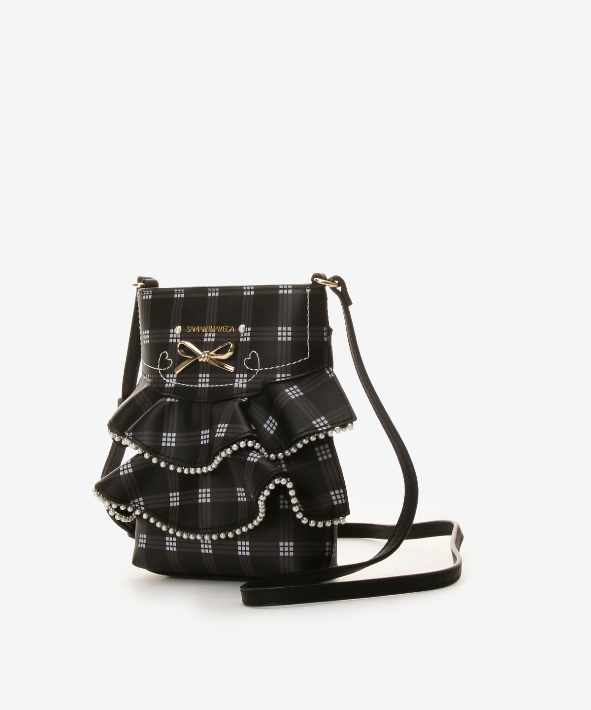 Samantha Vega「フリルリボンチェックショルダーバッグ」|ショルダー・メッセンジャー|