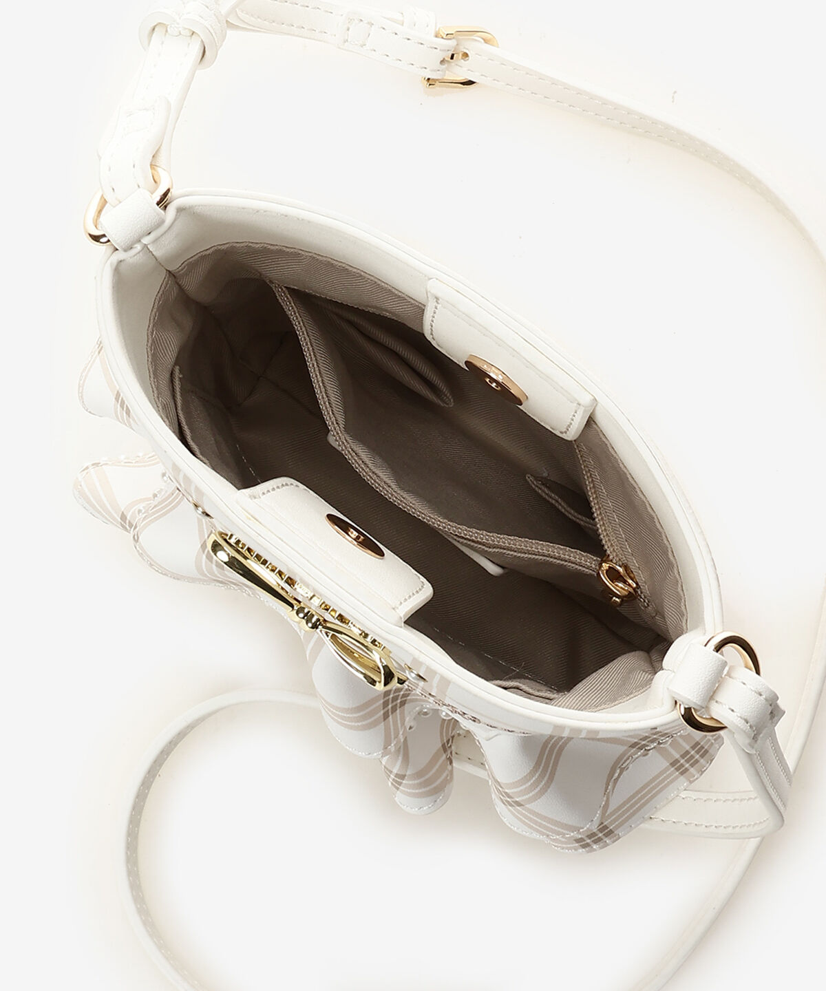 Samantha Vega「フリルリボンチェックショルダーバッグ」|ショルダー・メッセンジャー|