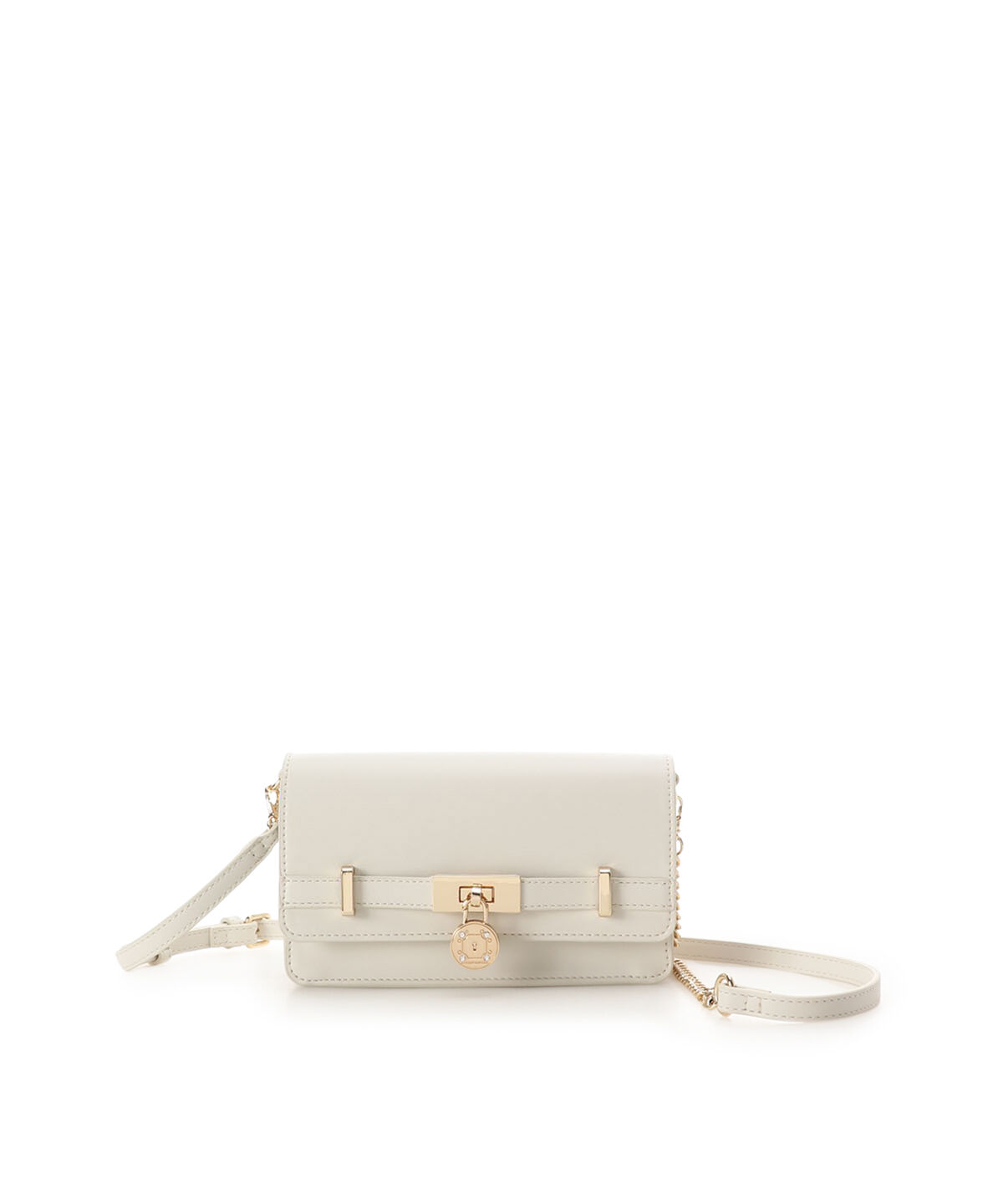 Samantha Vega「サークルロックウォレットショルダー」|ショルダー・メッセンジャー|ホワイト