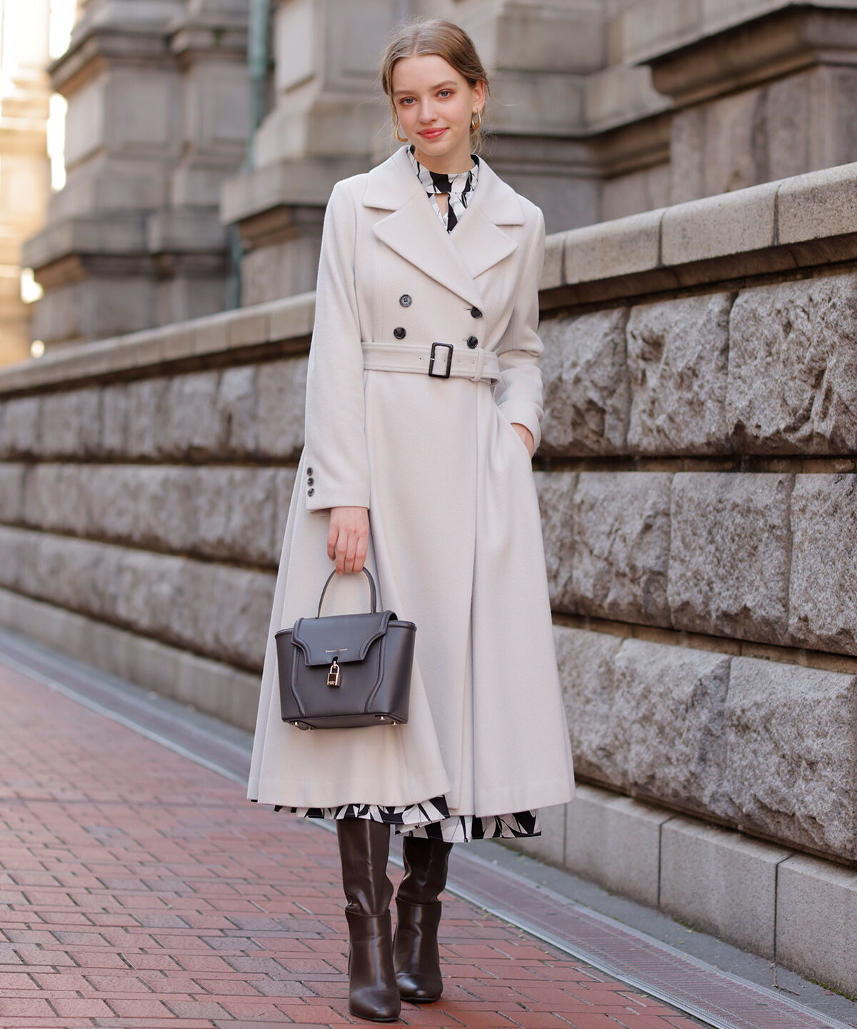 アンドクチュール「ドレストレンチコート」|ステンカラーコート|