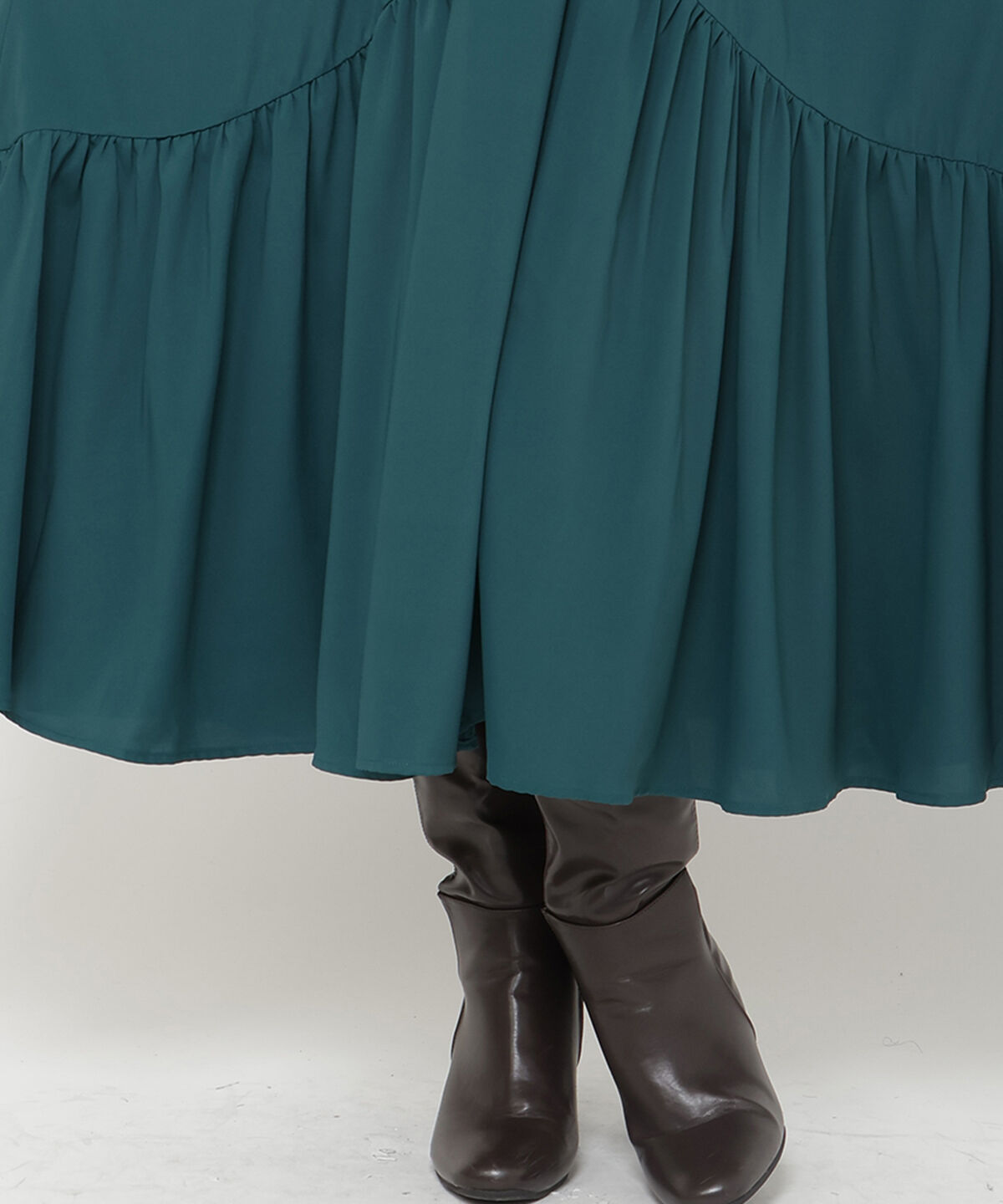 アンドクチュール「タックケープフロントリボンワンピース」|ワンピース|