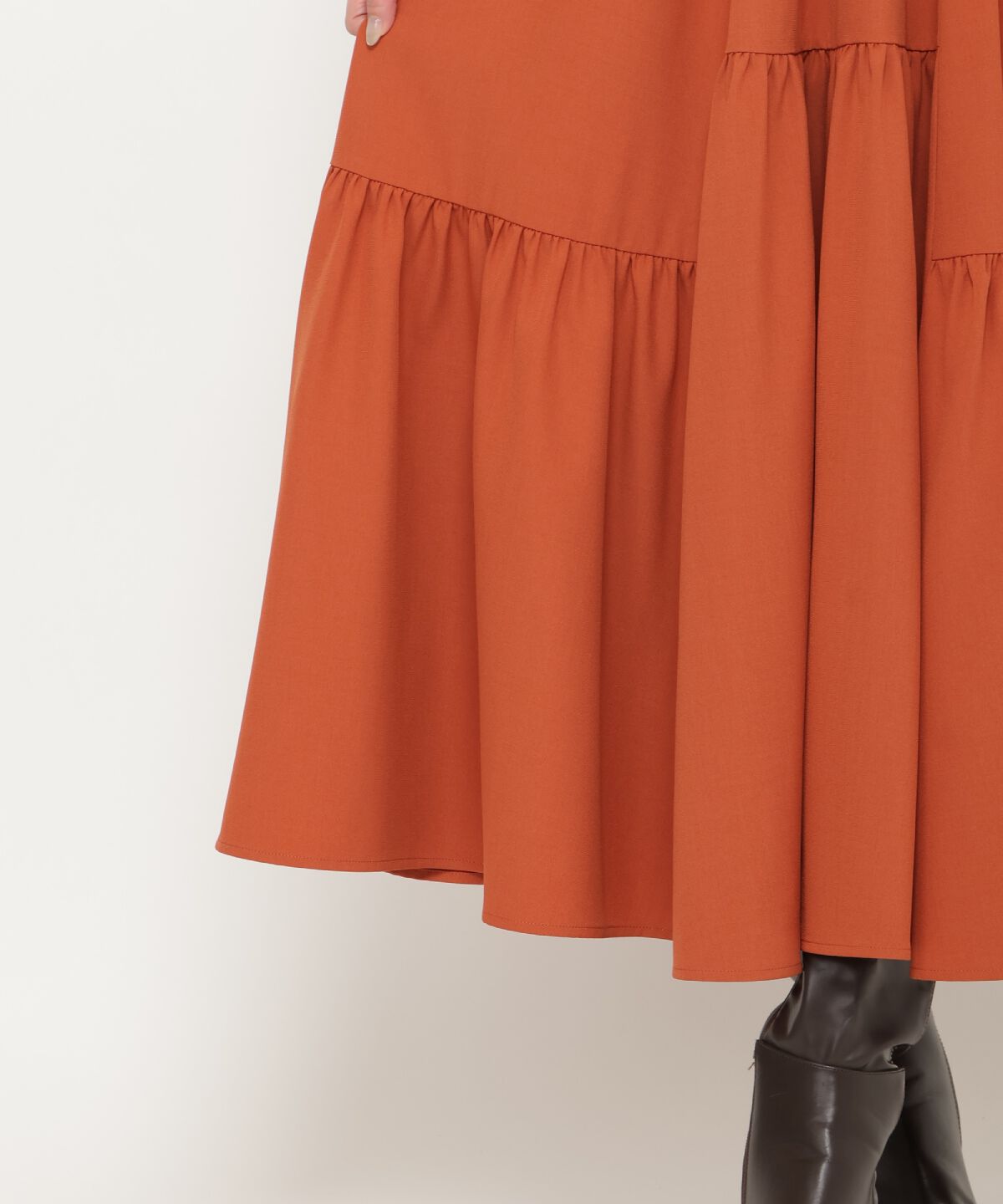 アンドクチュール「シャツレイヤード裾切替ワンピース」|ワンピース|