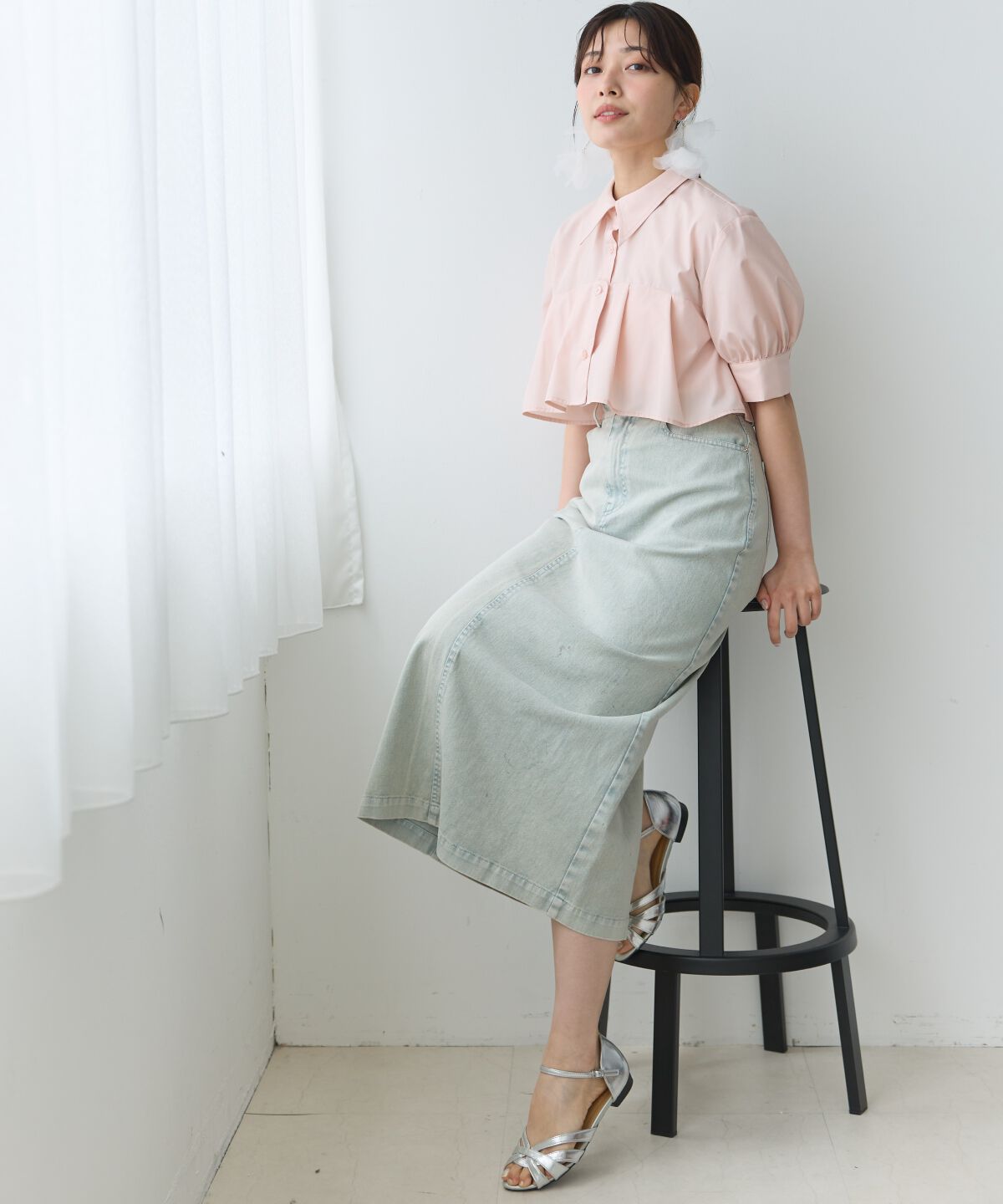 アンドクチュール「ヨークデザインハーフスリーブシャツ」|シャツ・ブラウス|