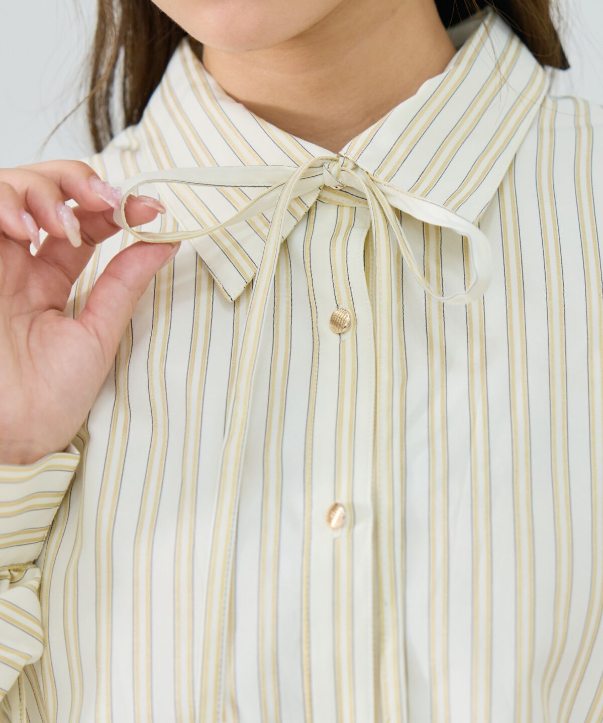 REDYAZEL「ドロストストライプシャツ」|シャツ・ブラウス|