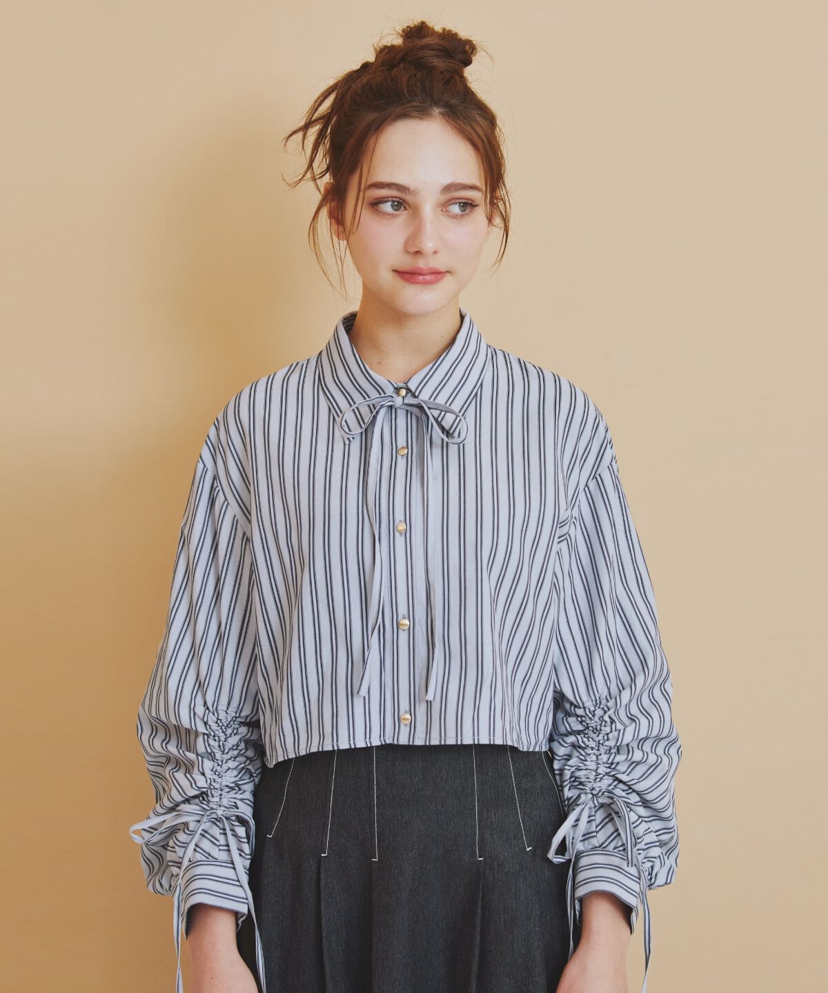 REDYAZEL「ドロストストライプシャツ」|シャツ・ブラウス|
