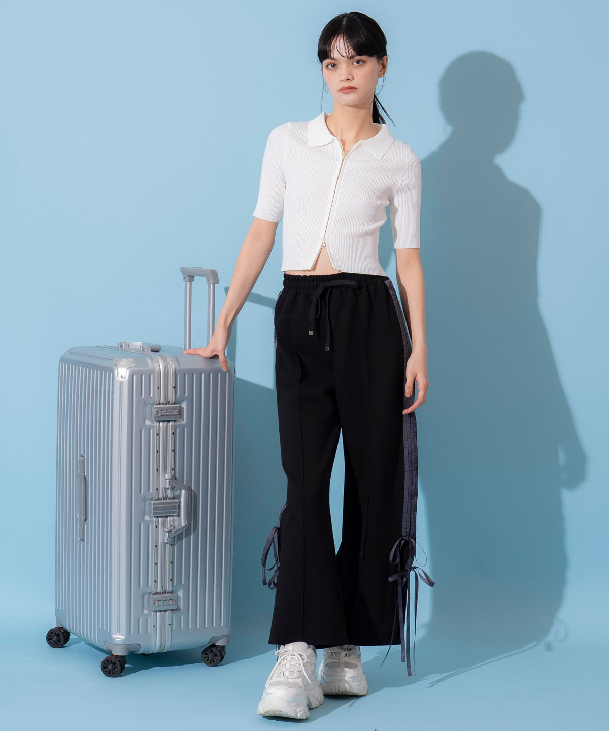 REDYAZEL「ZIPリブニットトップス」|ニット・セーター|