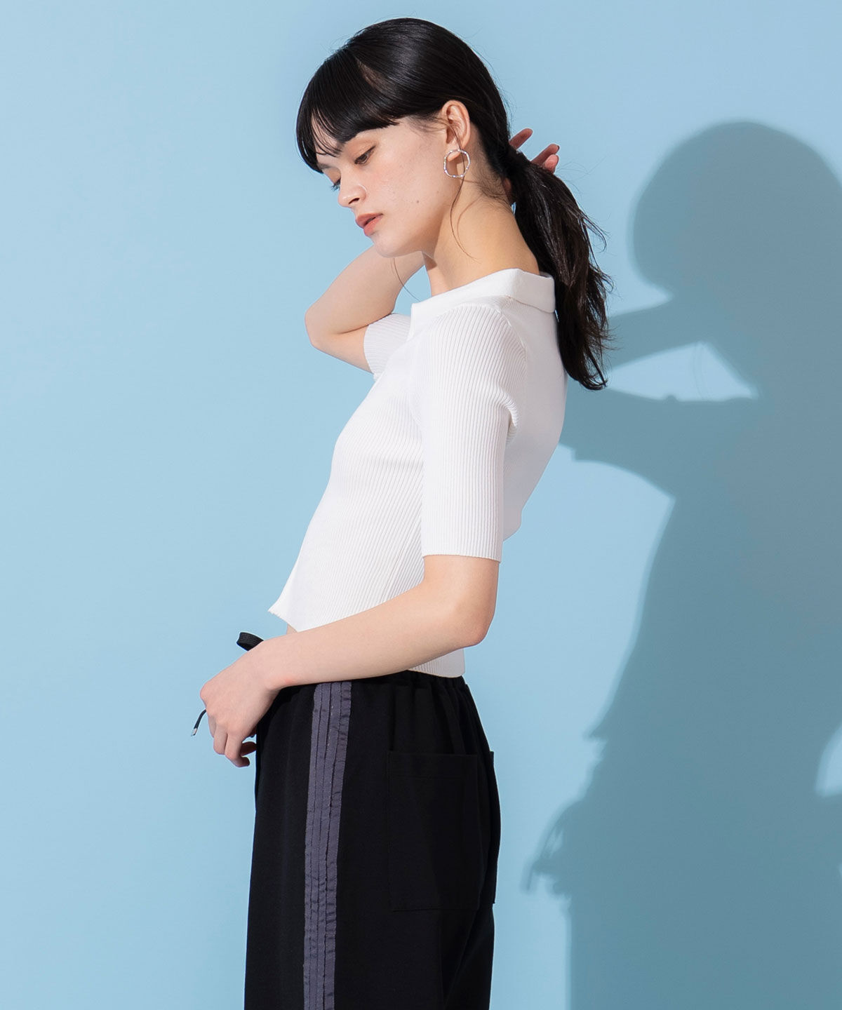 REDYAZEL「ZIPリブニットトップス」|ニット・セーター|