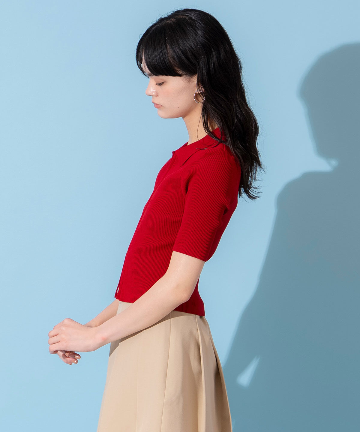 REDYAZEL「ZIPリブニットトップス」|ニット・セーター|