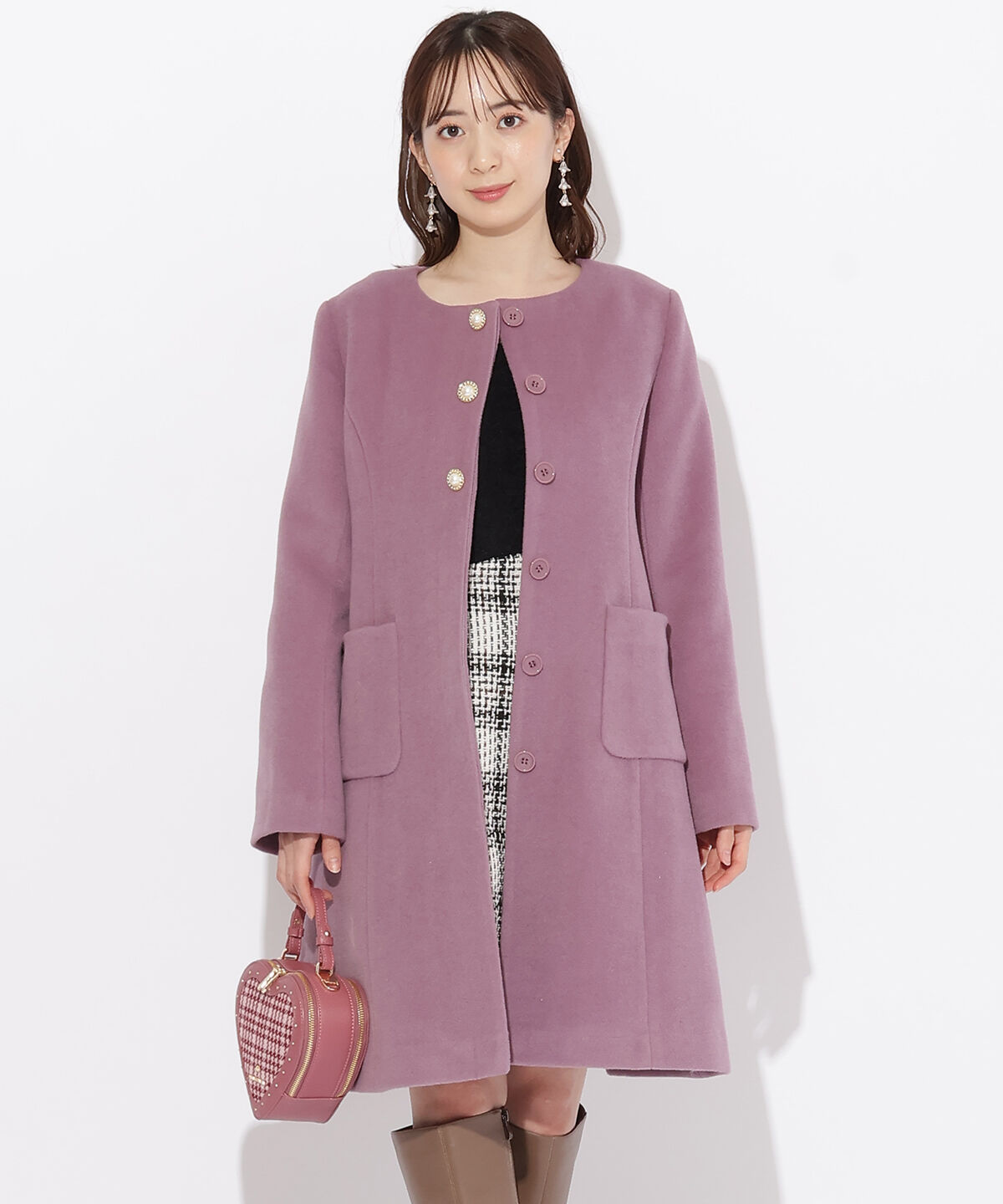 WILLSELECTION「ポケファーノーカラーコート」|ノーカラーコート|