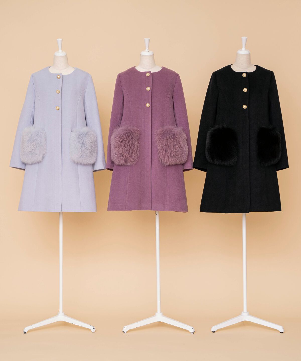 WILLSELECTION「ポケファーノーカラーコート」|ノーカラーコート|