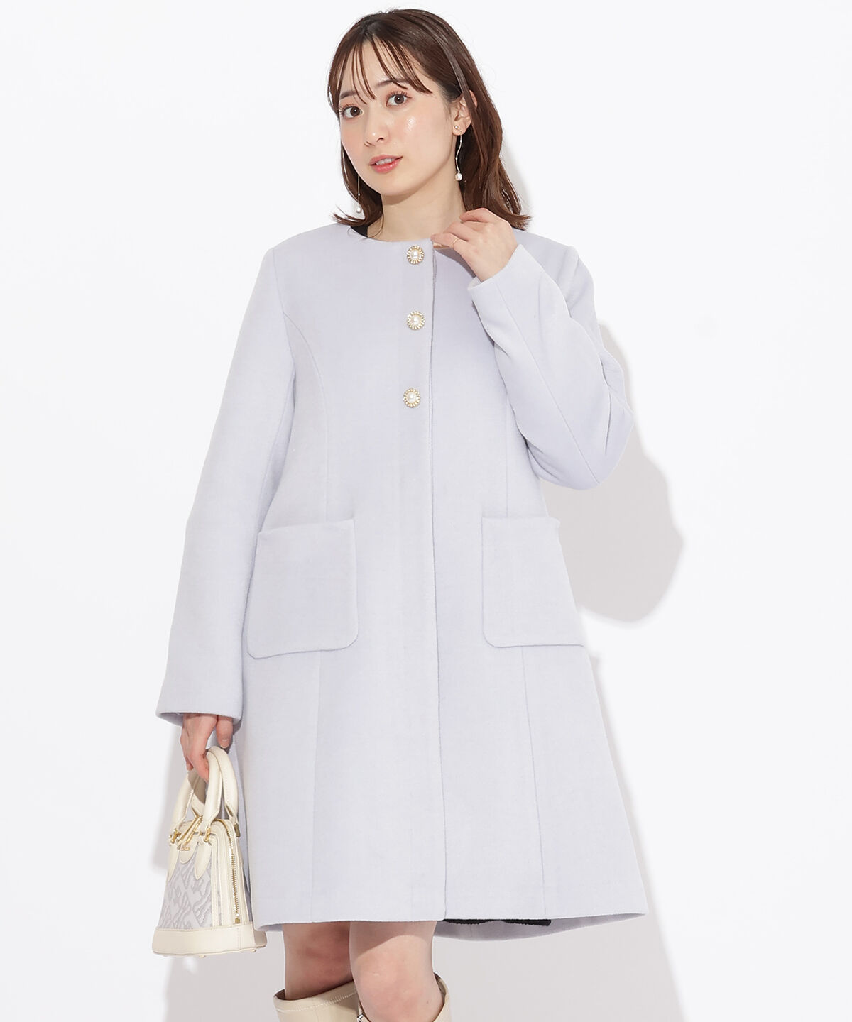 WILLSELECTION「ポケファーノーカラーコート」|ノーカラーコート|