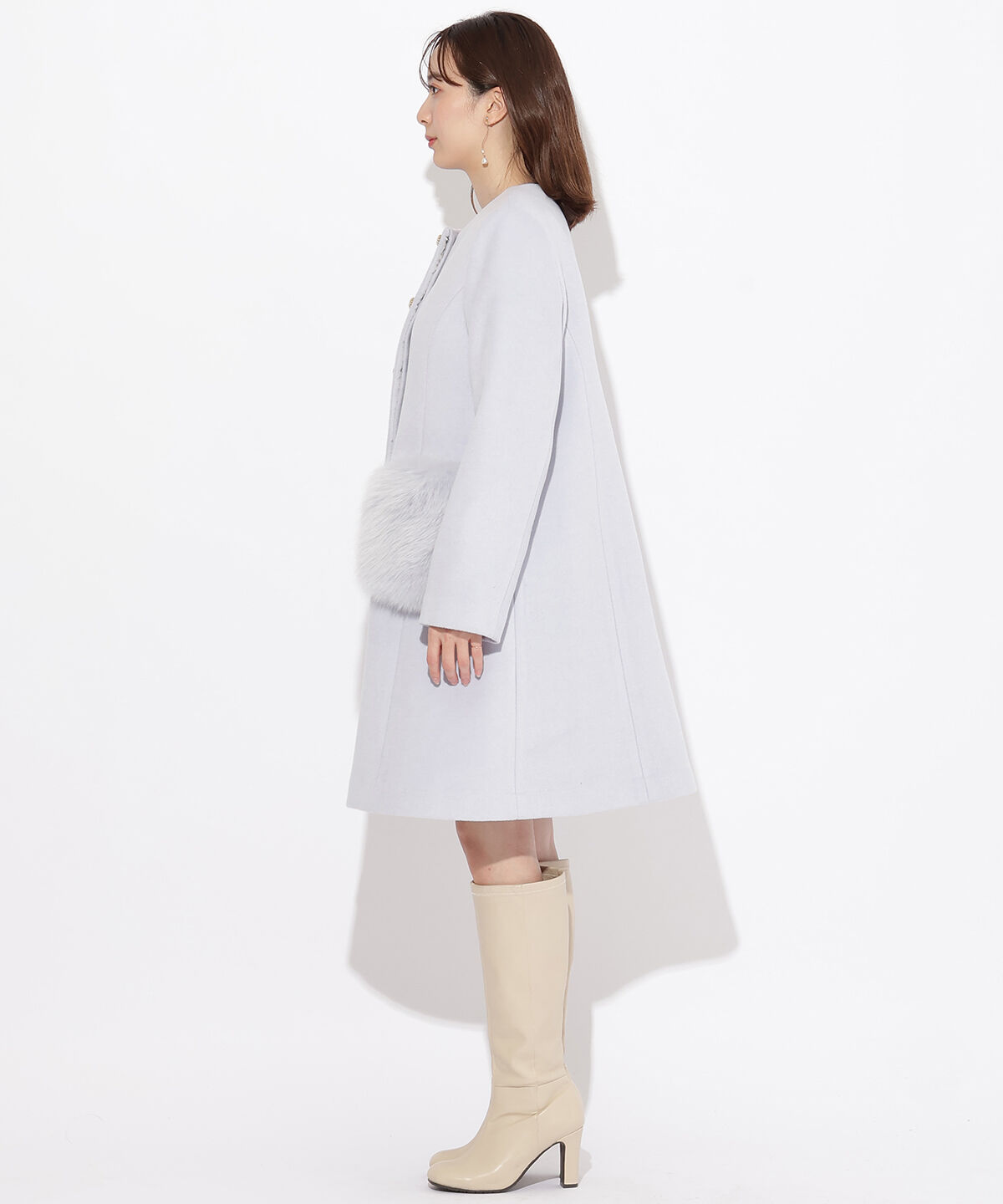 WILLSELECTION「ポケファーノーカラーコート」|ノーカラーコート|