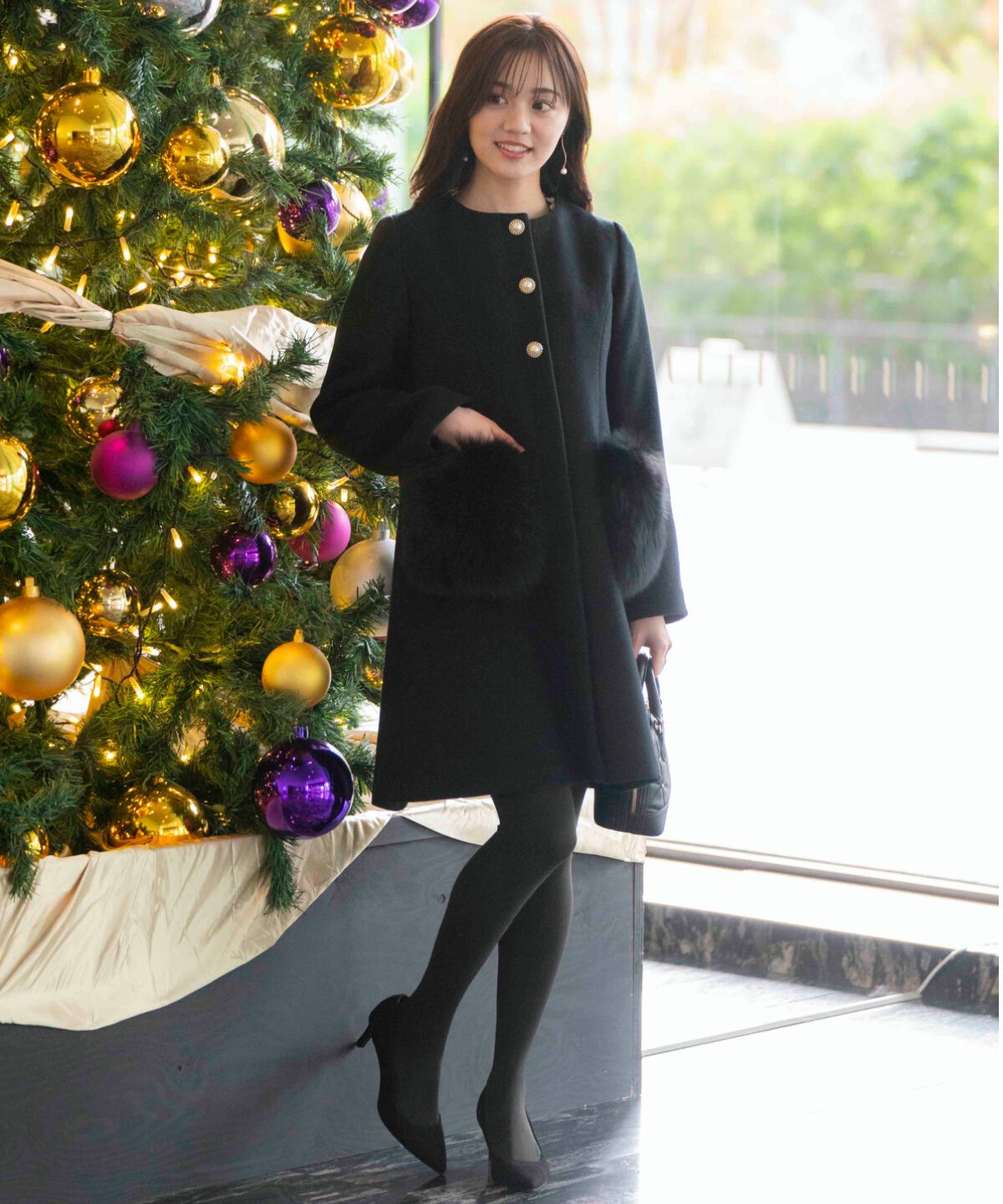 WILLSELECTION「ポケファーノーカラーコート」|ノーカラーコート|