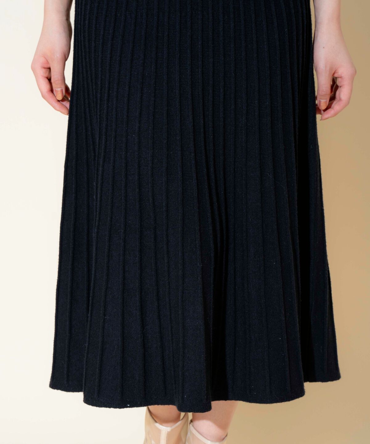 WILLSELECTION「袖オーガンジーニットワンピース」|ワンピース|