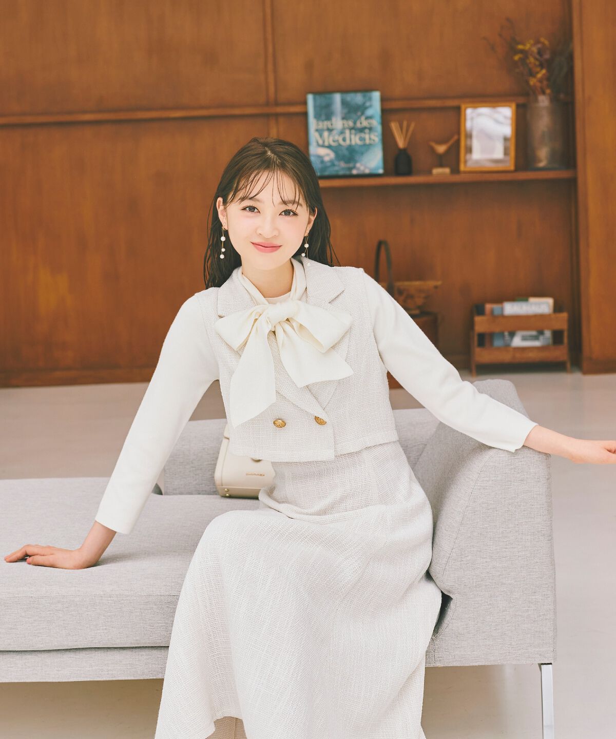 WILLSELECTION「ツイードベスト&times;ワンピースセット」|ワンピース|