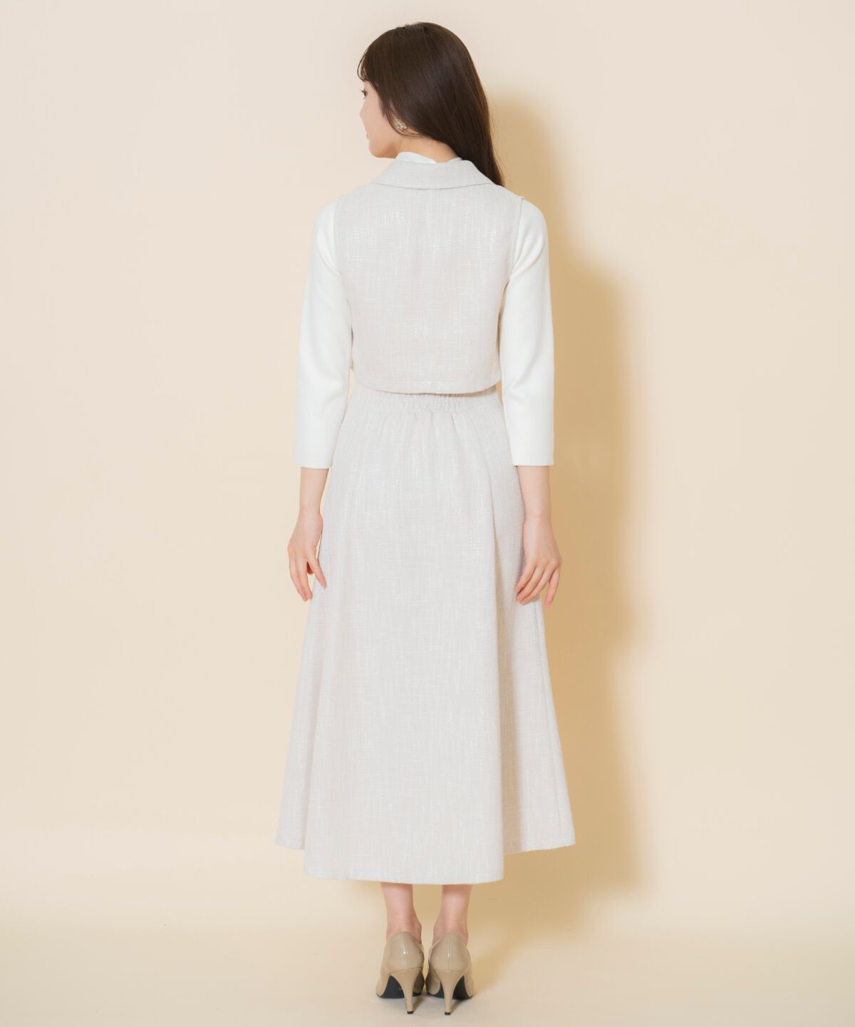 WILLSELECTION「ツイードベスト&times;ワンピースセット」|ワンピース|