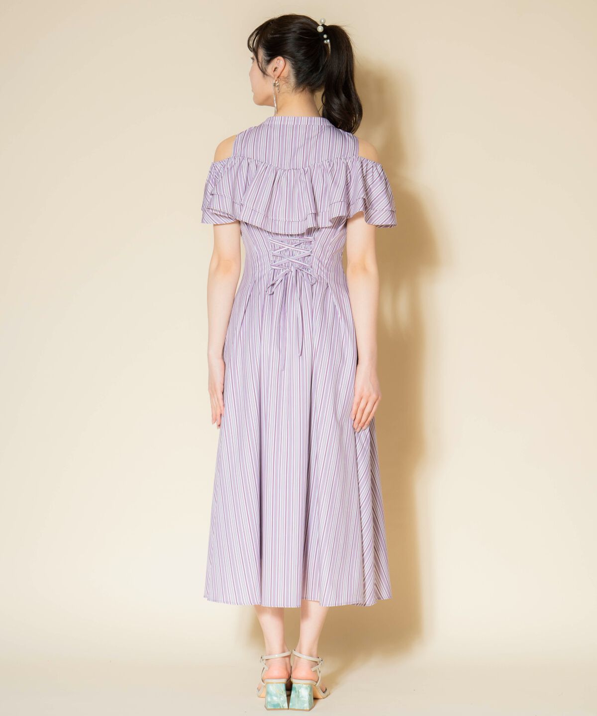 WILLSELECTION「マルチストライプフリルワンピース」|ワンピース|