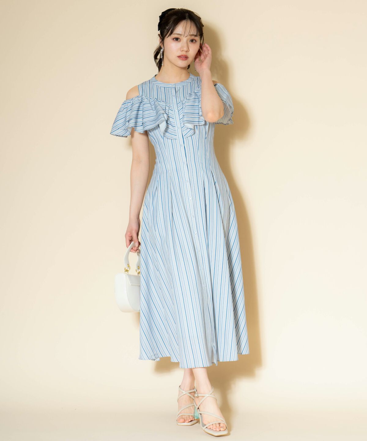WILLSELECTION「マルチストライプフリルワンピース」|ワンピース|