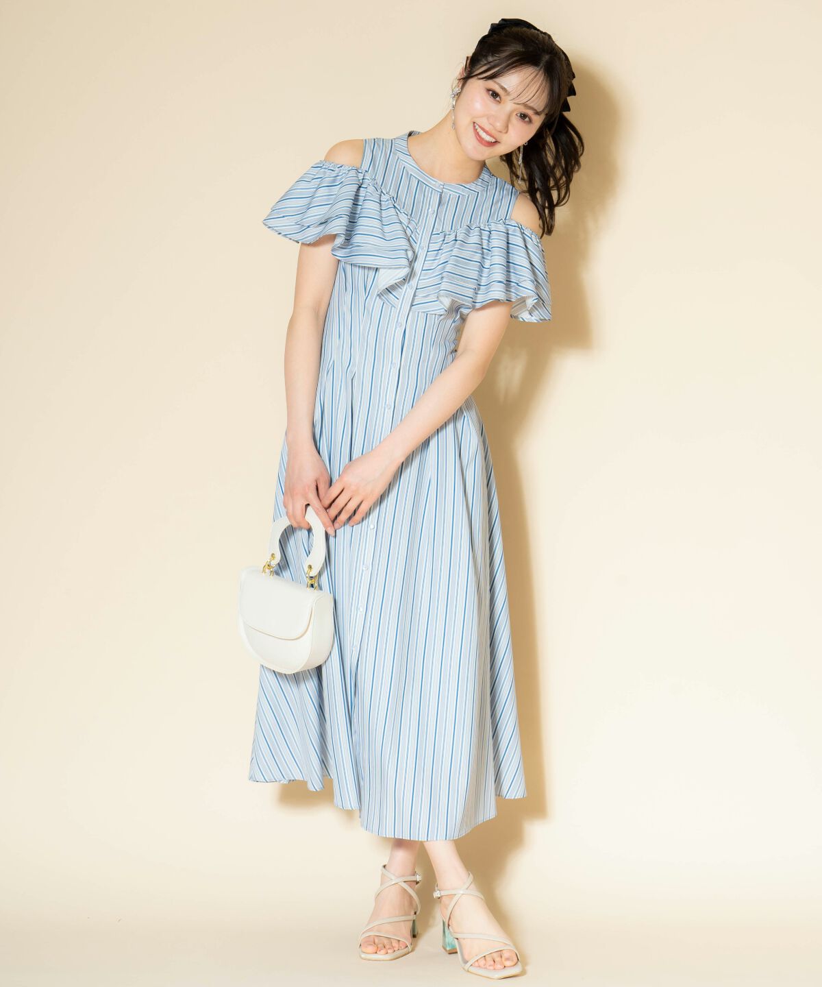 WILLSELECTION「マルチストライプフリルワンピース」|ワンピース|