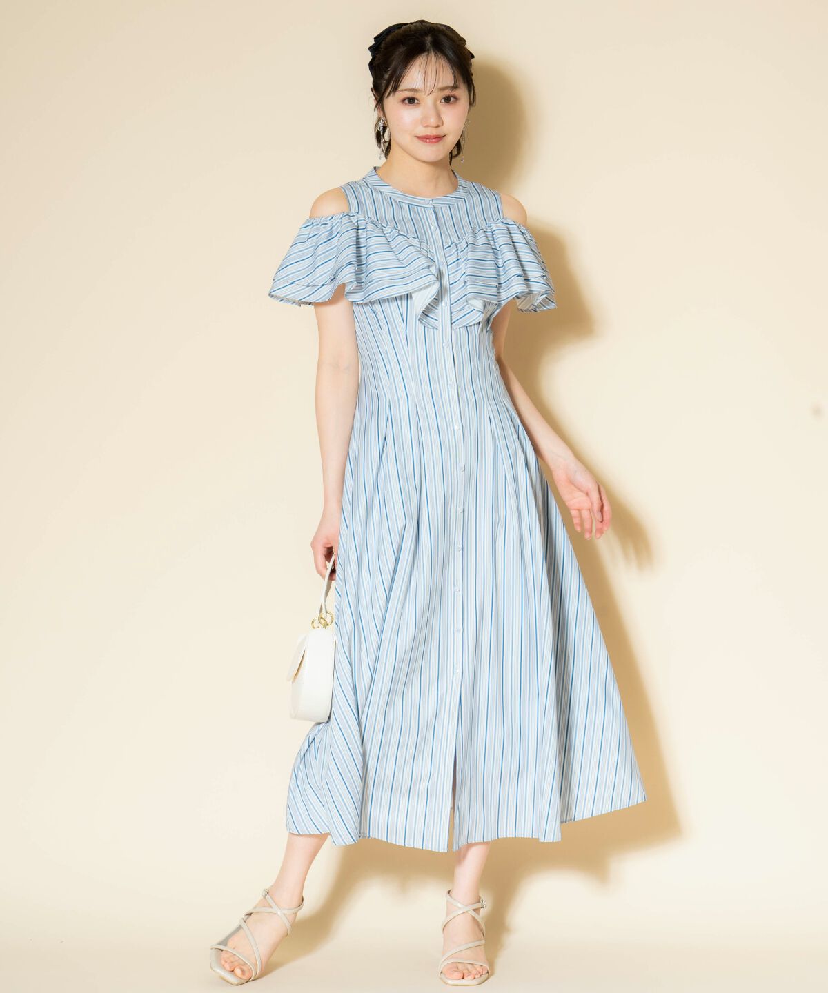 WILLSELECTION「マルチストライプフリルワンピース」|ワンピース|