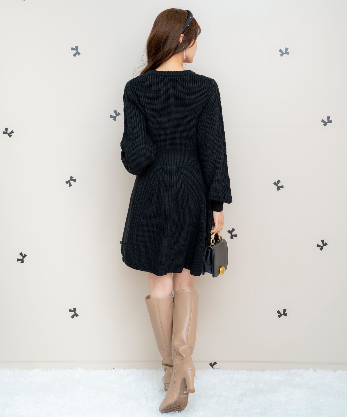 WILLSELECTION「ハートケーブルニットワンピース」|ワンピース|