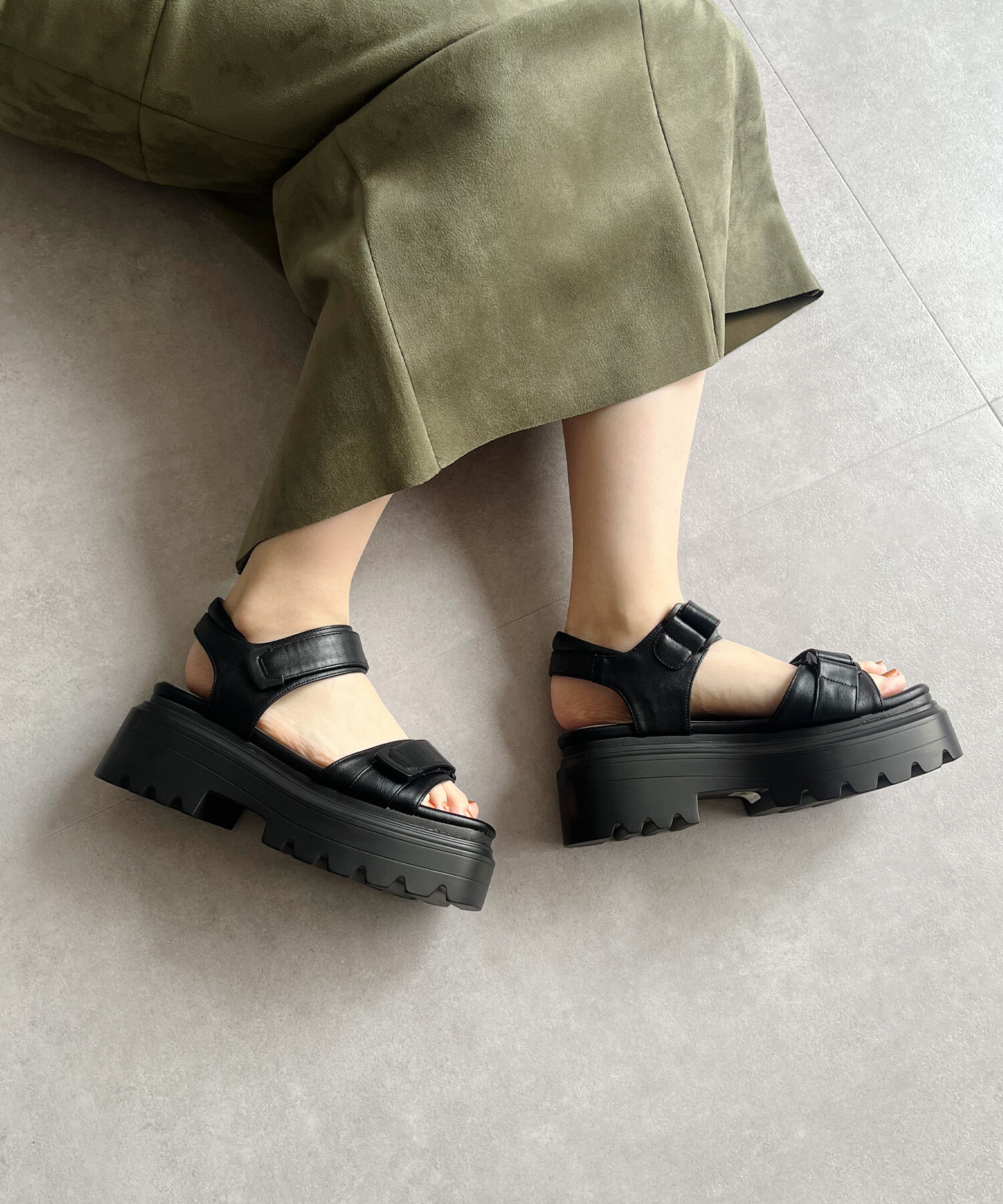 ORiental TRaffic「【新作】タンクソールベルトサンダル/41295 サンダル 厚底」|サンダル|