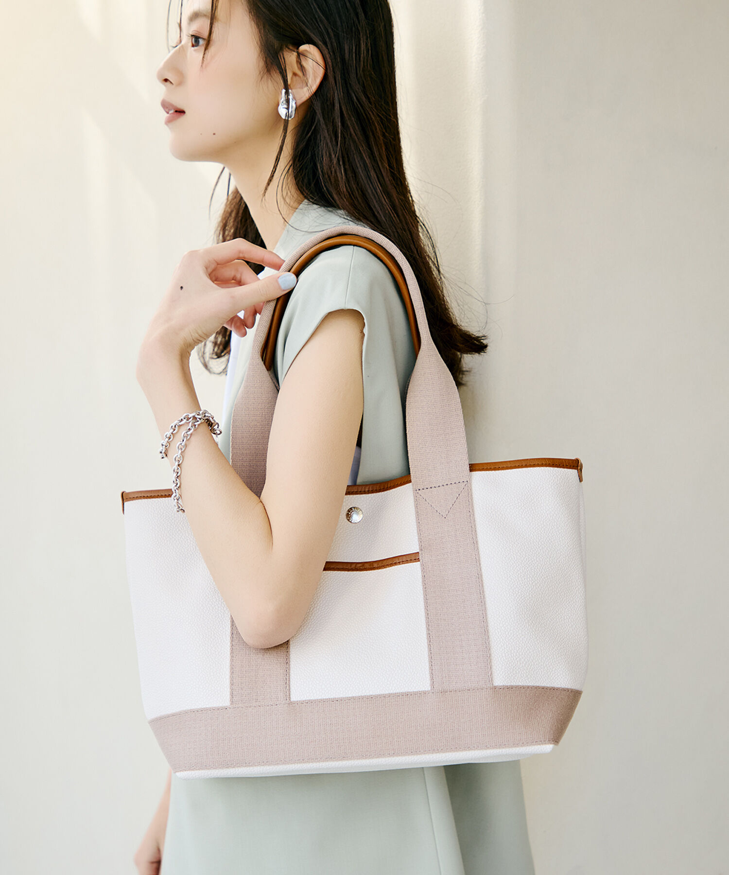 TOPKAPI BREATH「【Breath TOPKAPI】SCOTCH GRAIN スコッチグレイン A4 トートバッグ 」|トートバッグ|ペールベージュ