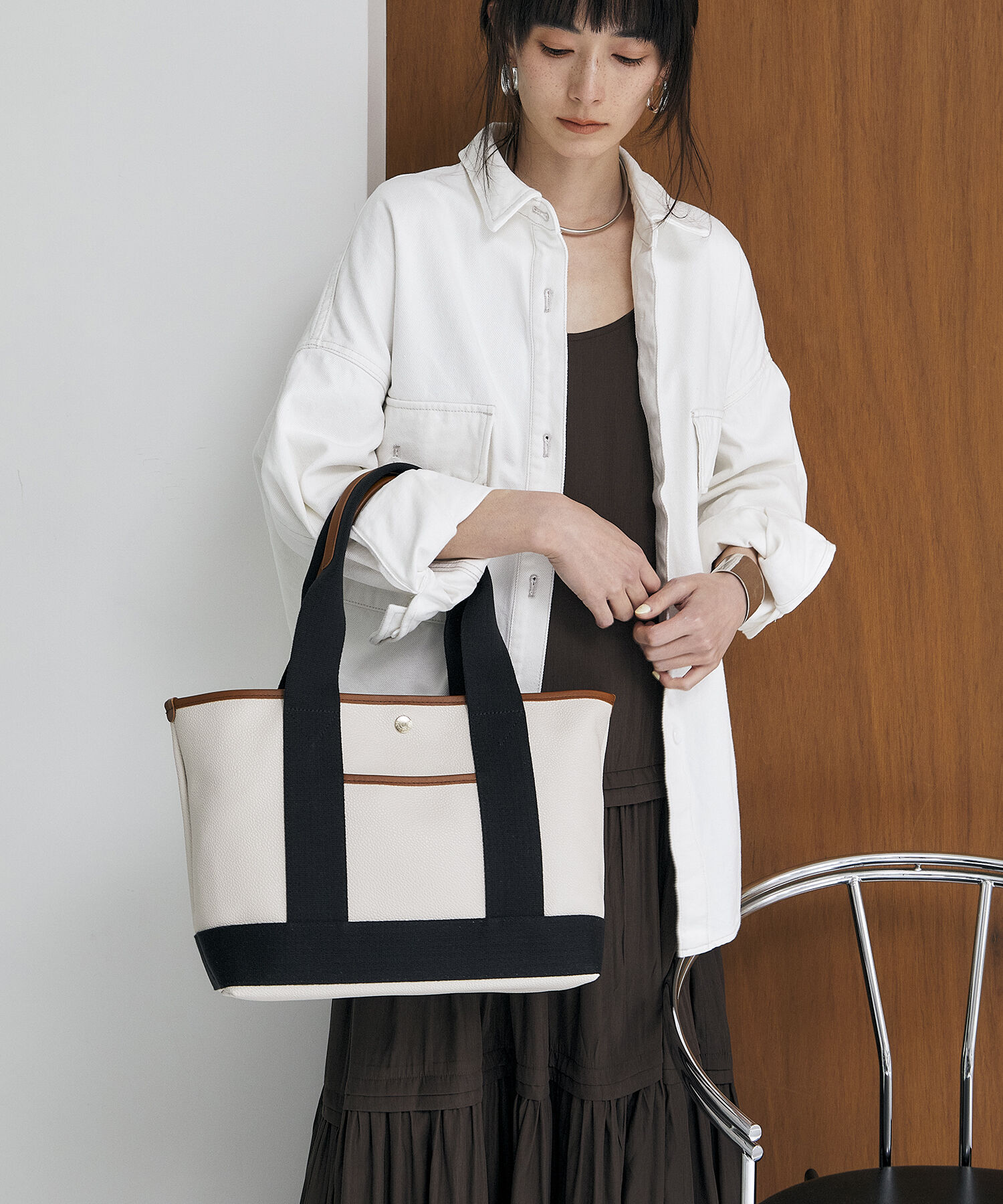 TOPKAPI BREATH「【Breath TOPKAPI】SCOTCH GRAIN スコッチグレイン A4 トートバッグ 」|トートバッグ|クリーム