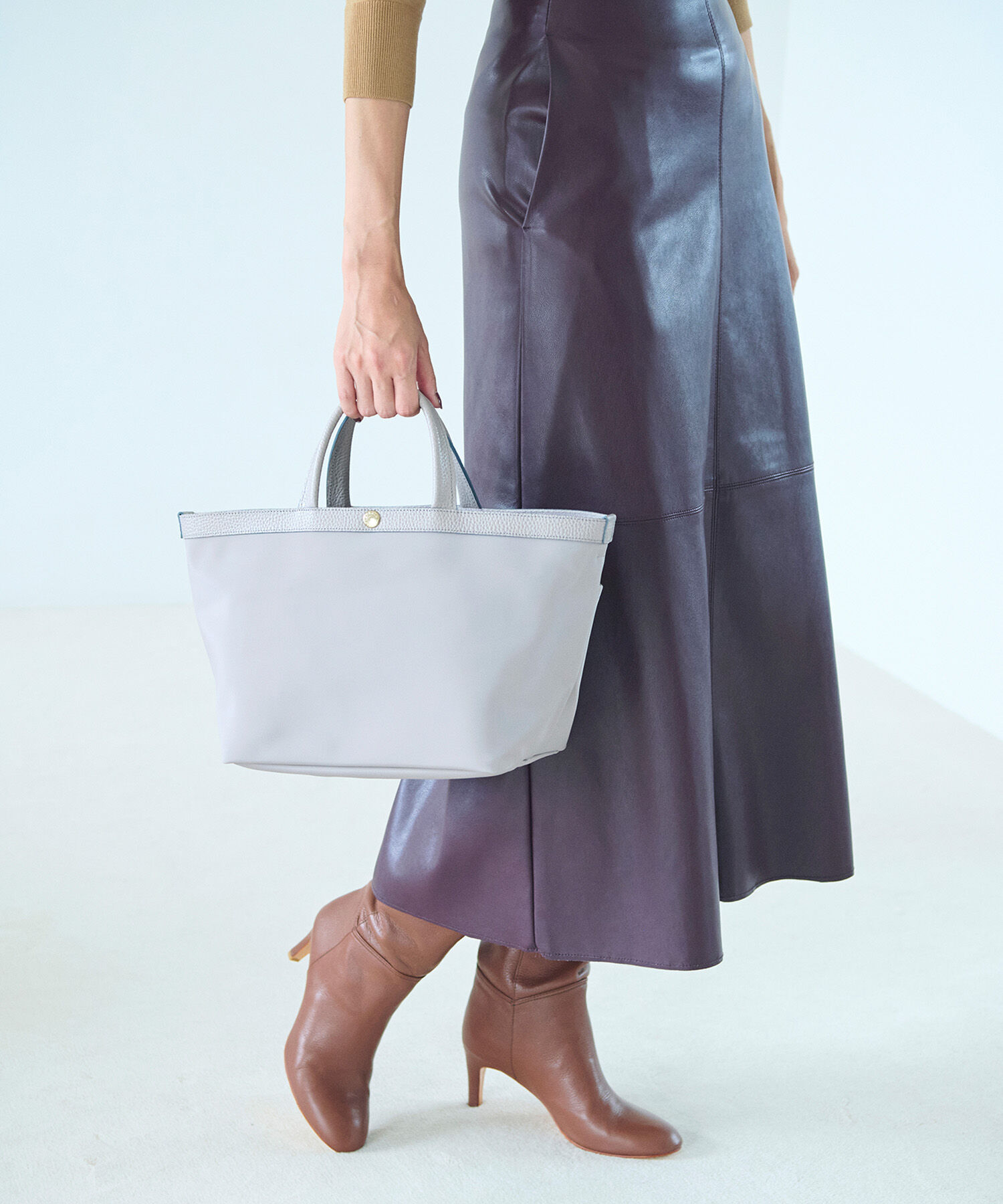 TOPKAPI BREATH「【Breath TOPKAPI】Bright ブライト スリーポケット B5 トートバッグ」|トートバッグ|グレー