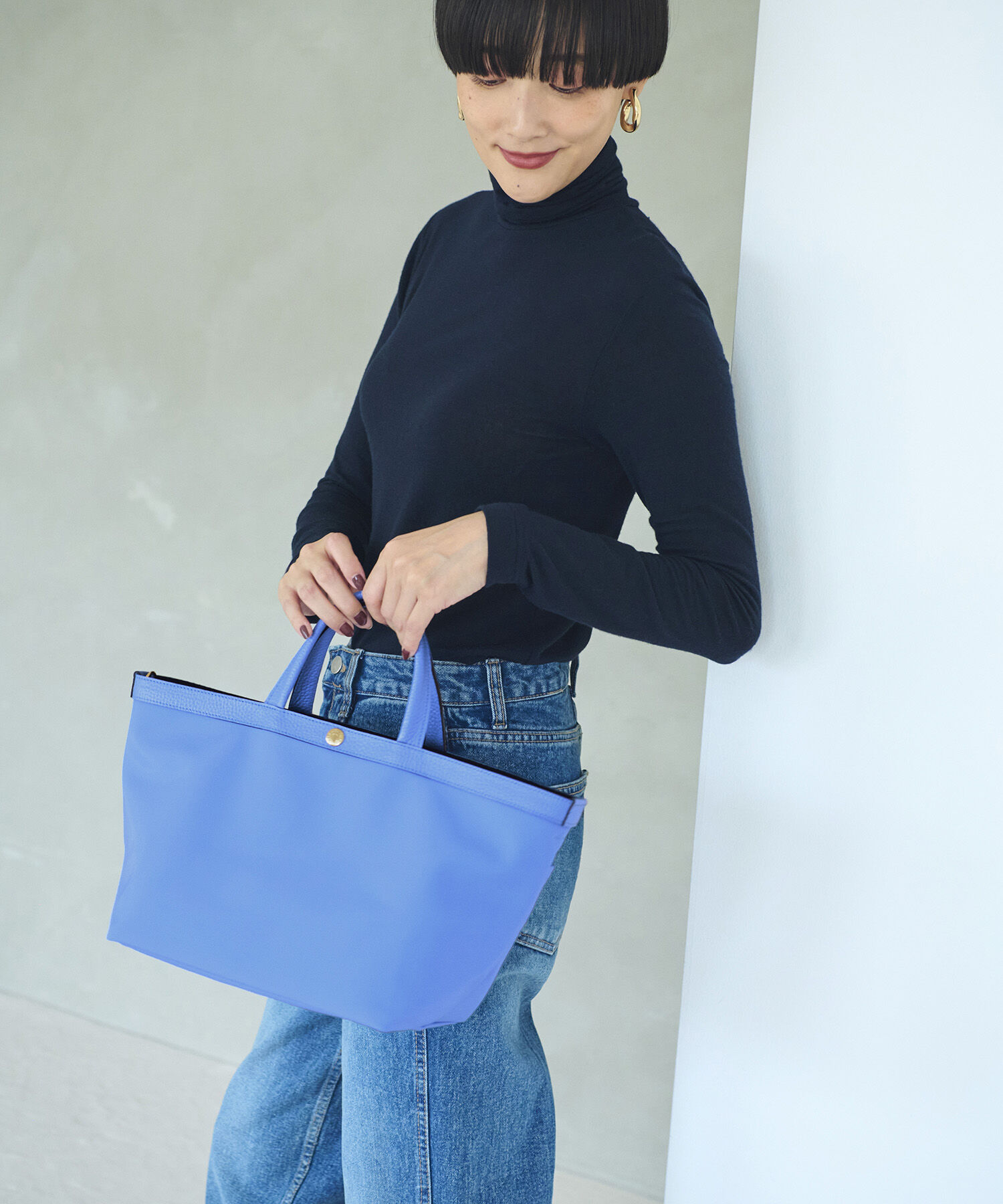 TOPKAPI BREATH「【Breath TOPKAPI】Bright ブライト スリーポケット B5 トートバッグ」|トートバッグ|ブルー