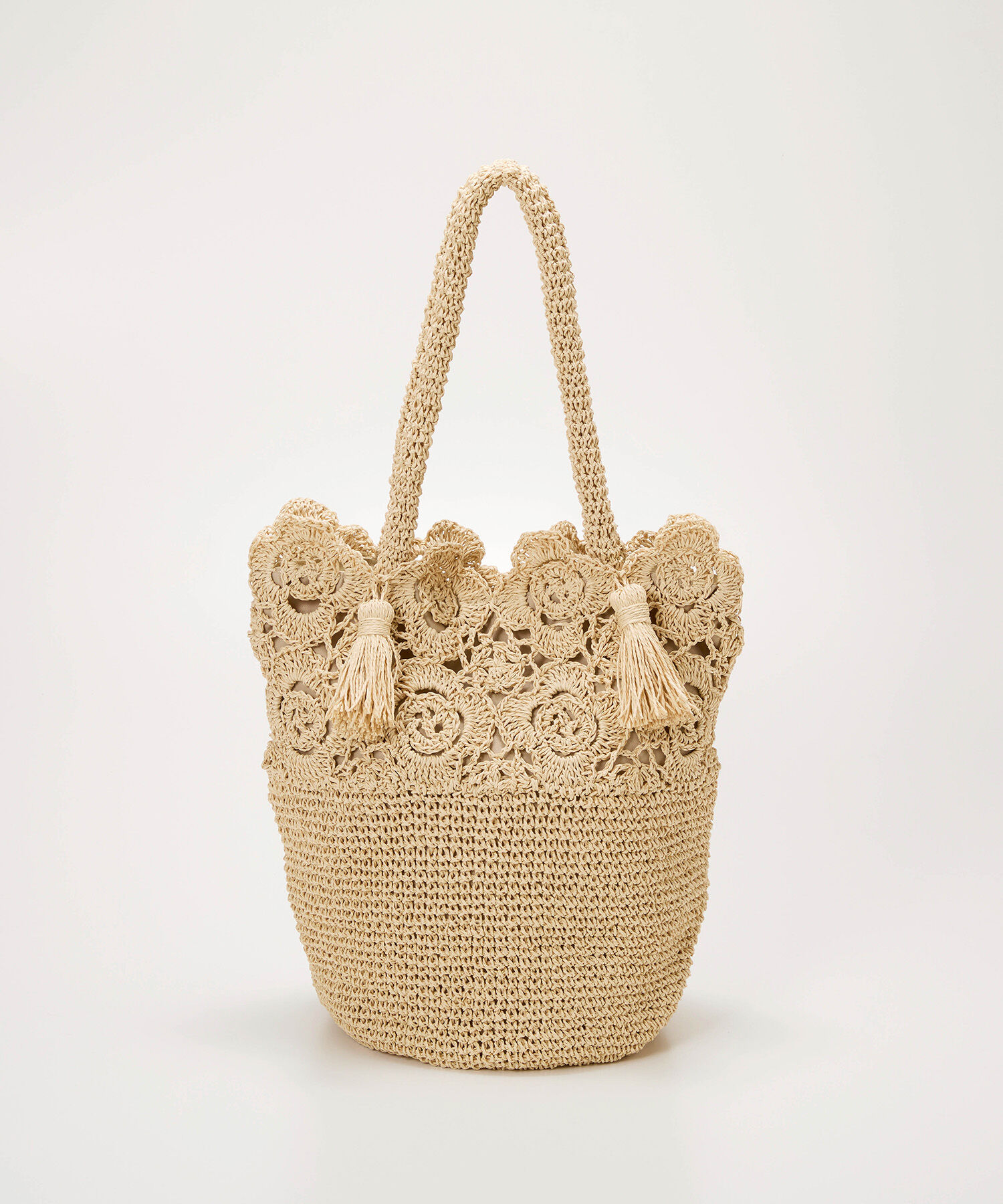 TOPKAPI BREATH「【TREASURE TOPKAPI】フラワーモチーフ ペーパー トートバッグ」|かごバッグ|