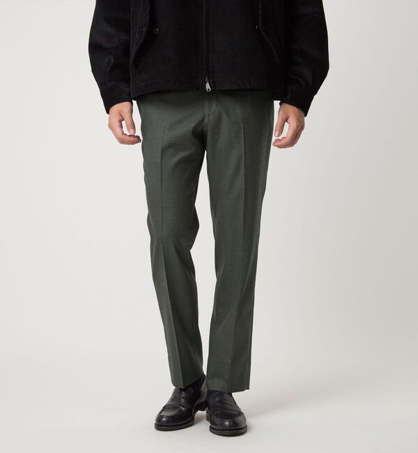 UNITED ARROWS green label relaxing「TW サキソニー アジャスター スリム スラックス -ウォッシャブル・ストレッチ-」|スラックス|DK.GREEN