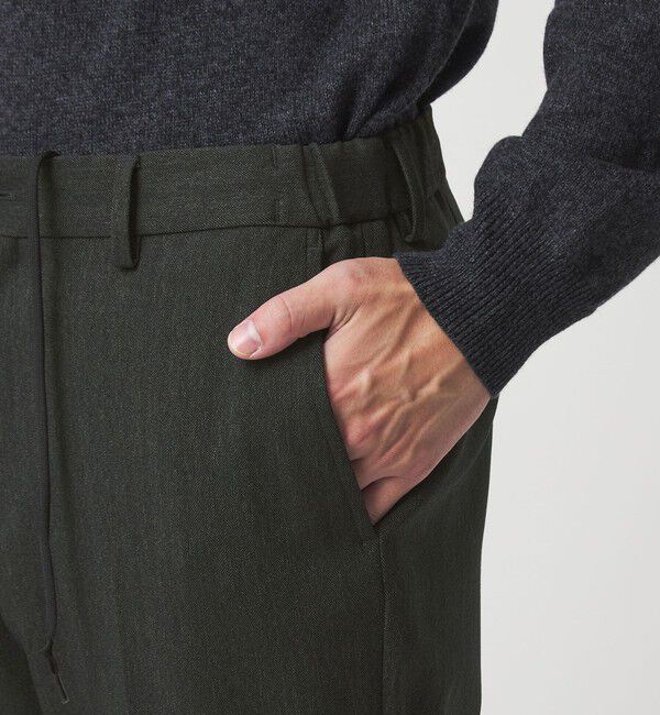 UNITED ARROWS green label relaxing「A+ ポリエステルツイード スタンダード イージー スラックス -ウォッシャブル・ストレッチ-」|スラックス|