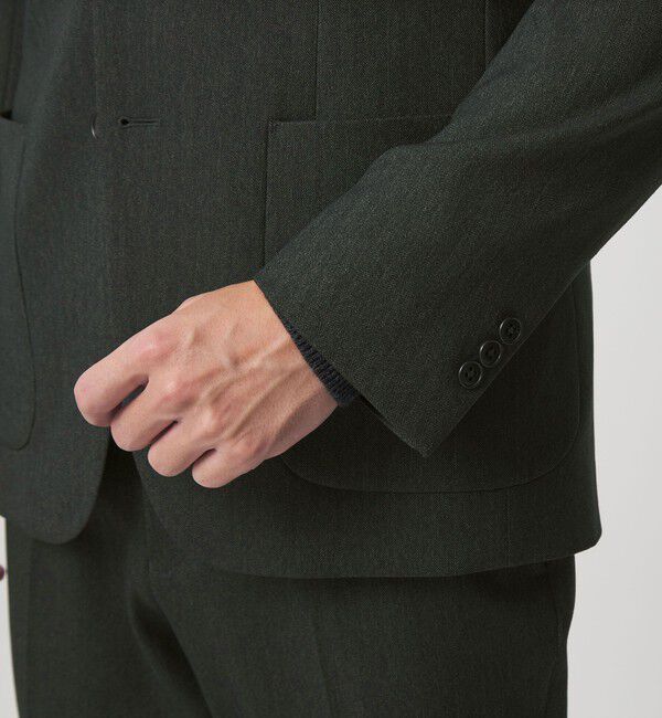 UNITED ARROWS green label relaxing「A+ ポリエステルツイード 2B スタンダード 2P ジャケット -ウォッシャブル・ストレッチ-」|テーラードジャケット|