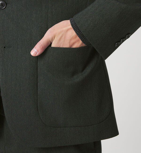 UNITED ARROWS green label relaxing「A+ ポリエステルツイード 2B スタンダード 2P ジャケット -ウォッシャブル・ストレッチ-」|テーラードジャケット|