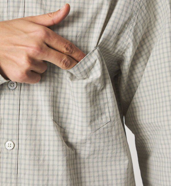 STEVEN ALAN「＜Steven Alan＞ オーガニックコットン マイクロチェック リバースシーム シャツ LOOSE」|シャツ・ブラウス|