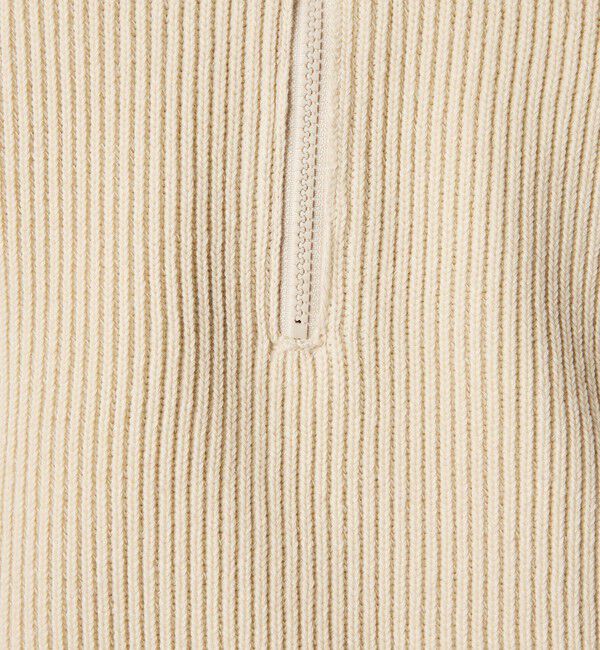 STEVEN ALAN「＜Steven Alan＞ T/C 9G アゼ ハーフジップ ドライバーズ ニット」|ニット・セーター|