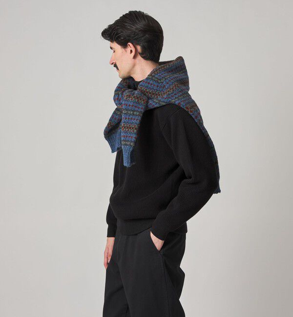 STEVEN ALAN「＜Steven Alan＞ T/C 9G アゼ ハーフジップ ドライバーズ ニット」|ニット・セーター|