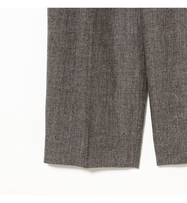 Demi-Luxe BEAMS 「ATON / ウール リネン チェック パンツ」|チノ|