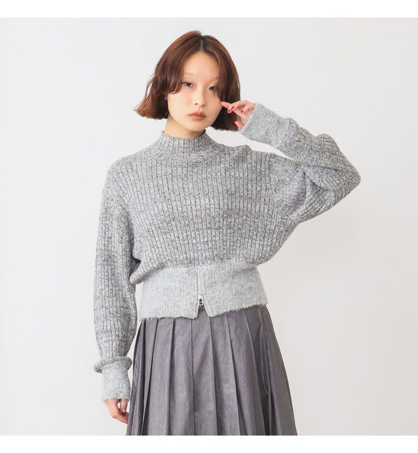 Ray BEAMS 「メランジ リブ ハイネック ニット」|ニット・セーター|