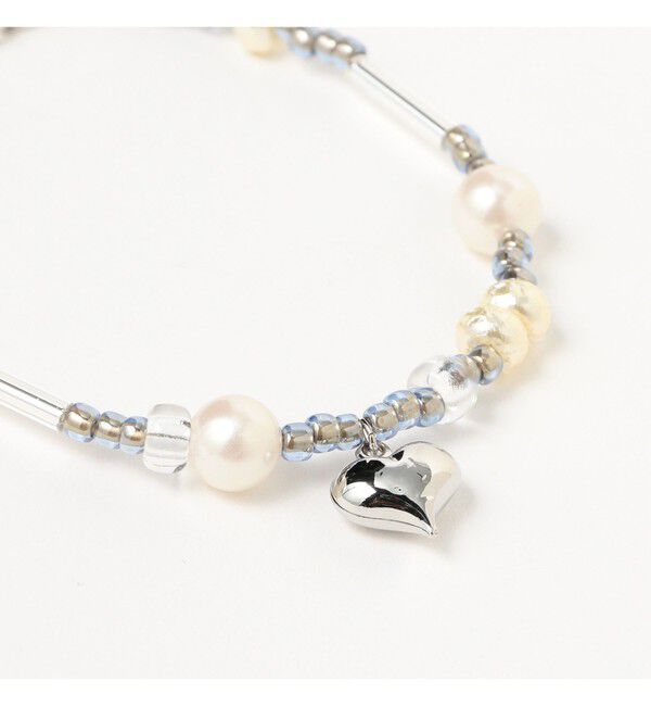 Ray BEAMS 「パール & ビーズ ハート ブレスレット」|ブレスレット・バングル|