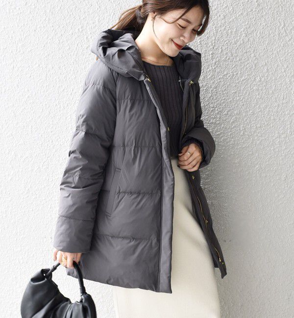 SHIPS for women「*〈手洗い可能〉ショールカラー ミディ ダウン ◇」|その他|