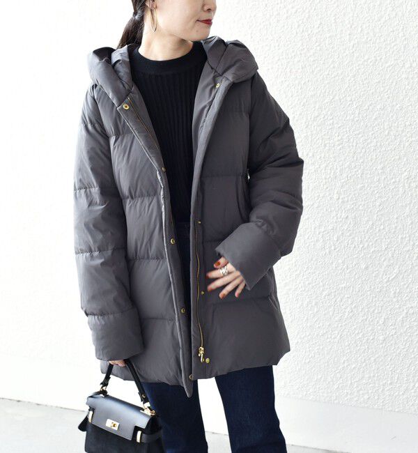 SHIPS for women「*〈手洗い可能〉ショールカラー ミディ ダウン ◇」|その他|