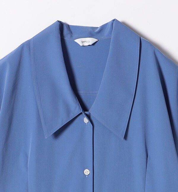 SHIPS any「SHIPS any:〈洗濯機可能〉フラットカラー Vネック フレア ワンピース」|ワンピース|