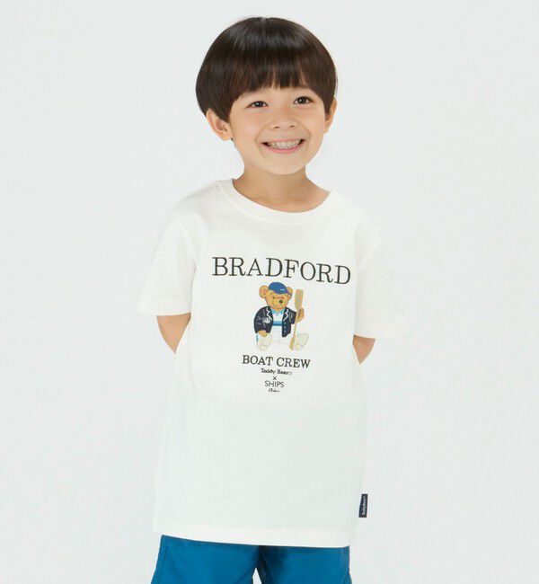 SHIPS Colors 「SHIPS Colors:TeddyBear(R) プリント&ステッチ TEE(80~150cm)◇」|Tシャツ・カットソー|オフホワイト