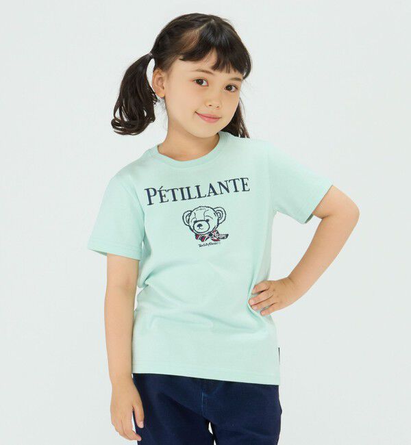 SHIPS Colors 「SHIPS Colors:TeddyBear(R) プリント&ステッチ TEE(80~150cm)◇」|Tシャツ・カットソー|ライトグリーン
