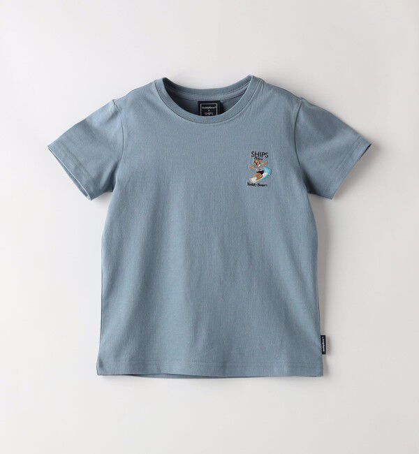 SHIPS Colors 「SHIPS Colors:TeddyBear(R) プリント&ステッチ TEE(80~150cm)◇」|Tシャツ・カットソー|ブルー