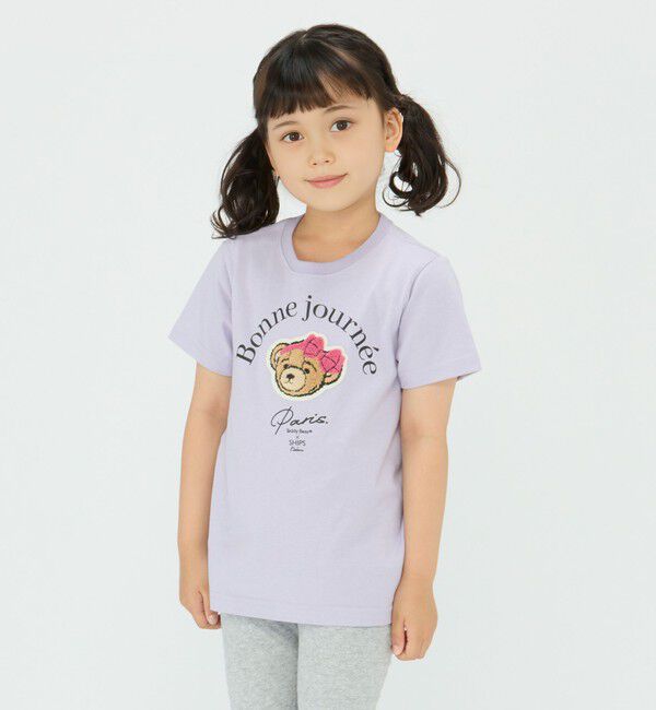 SHIPS Colors 「SHIPS Colors:TeddyBear(R) プリント&ステッチ TEE(80~150cm)◇」|Tシャツ・カットソー|ラベンダー