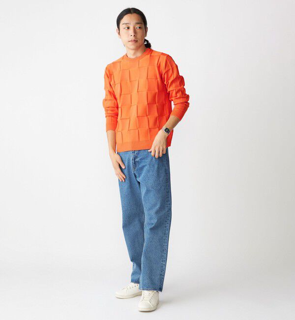 SHIPS「SHIPS:〈手洗い可能〉Amossa(R) シャンティ ブロック リンクス編み 長袖 ニット」|ニット・セーター|