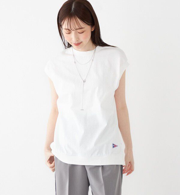 SHIPS Colors 「【SHIPS Colors別注】Allen A : USAコットン サイドジップ トップス」|Tシャツ・カットソー|オフホワイト